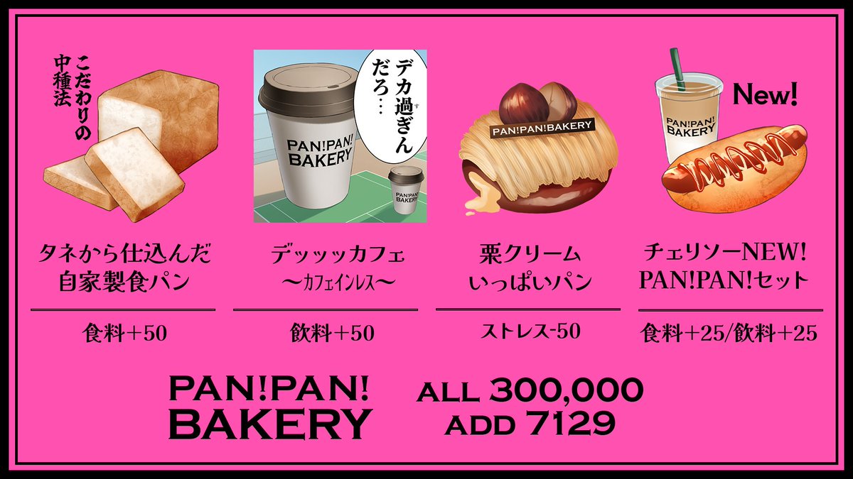 o72nonibitashi's tweet photo. 【PAN！PAN！BAKERY】
メニュー表です🍞

#SURGECity https://t.co/up4mURHujP