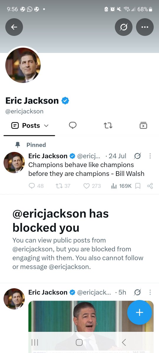 namlas's tweet photo. @Anderson_2155 @Umbisam @ericjackson @grok @Anderson_2155 your dad blocked me. Typical con artist move. Please thank him tonight on my behalf https://t.co/CX8VZaWhHS