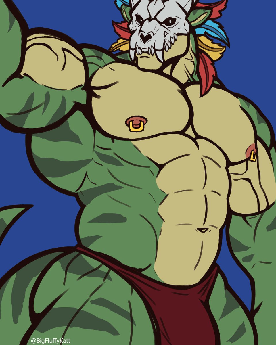 BigFluffyKatt's tweet photo. Decided to draw the Witch Doctor again! WIP for now. https://t.co/UlPJuC0jIH