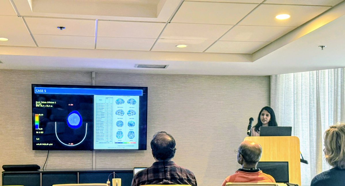 theASFNR's tweet photo. @combinostics @VinceKumarMD @EMiddlebrooksMD @vsyedavalli @GaurangShahMD @Aakanksha_md @SNM_MI @TheASNR @radiology_ninja @nyugrossman @Aakanksha_md from University of Cincinnati @ucradres talking about SPECT imaging in focsl epilepsy and DAT imaging in movement disorders at the PET-MR Workshop #ASFNR26 https://t.co/oIpb80poZN