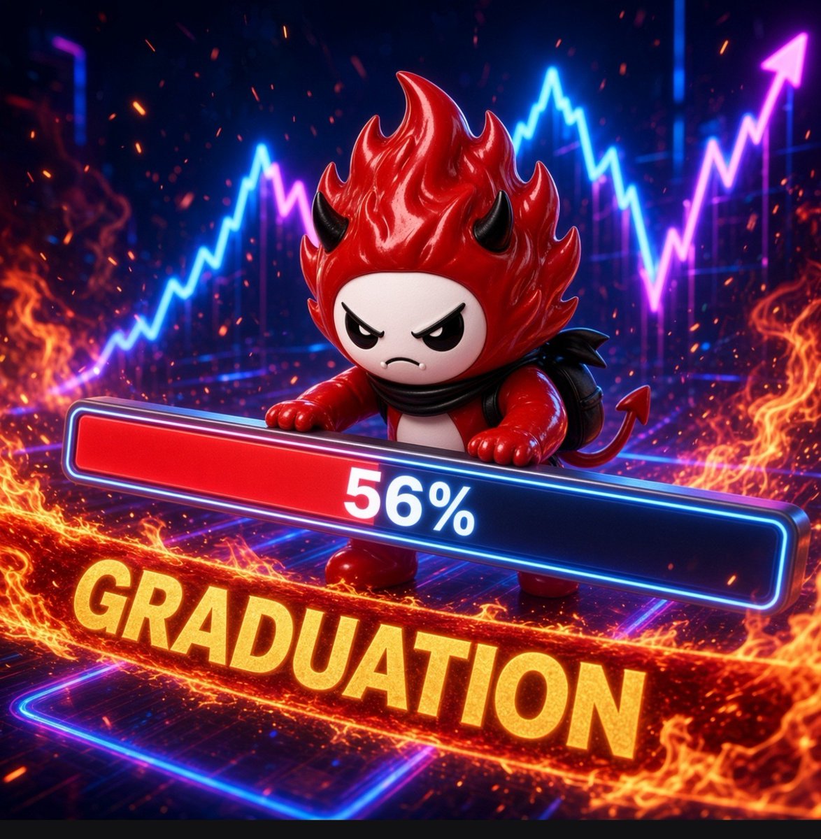 devli_cro's tweet photo. We hit 80%. Now we’re at 56%.
Traders took profits. Holders are still here.
Graduation is when the real fire starts — transfers unlock, burns go live, the chart stops being a toy.
We’re close enough to taste it.
Stack more. Hold harder. Finish the job.
DEVLI doesn’t quit at 56%. https://t.co/yLd6zT0GTm