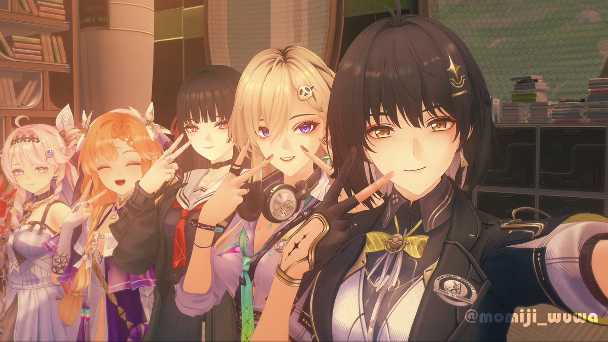 momiji_wuwa's tweet photo. ゲーム内の自撮り機能っぽく作りたかったけど途中から何がしたいのかよくわからん事になってきた https://t.co/R1yrxfUCjw