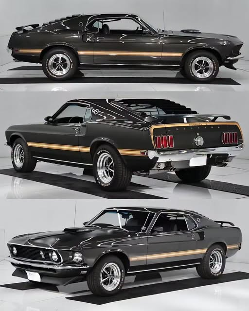 us_connie's tweet photo. Can you guess the year of this Mustang Mach 1? 

A. 1968
B. 1969
C. 1970

What’s your guess? https://t.co/uvBGgHEXal