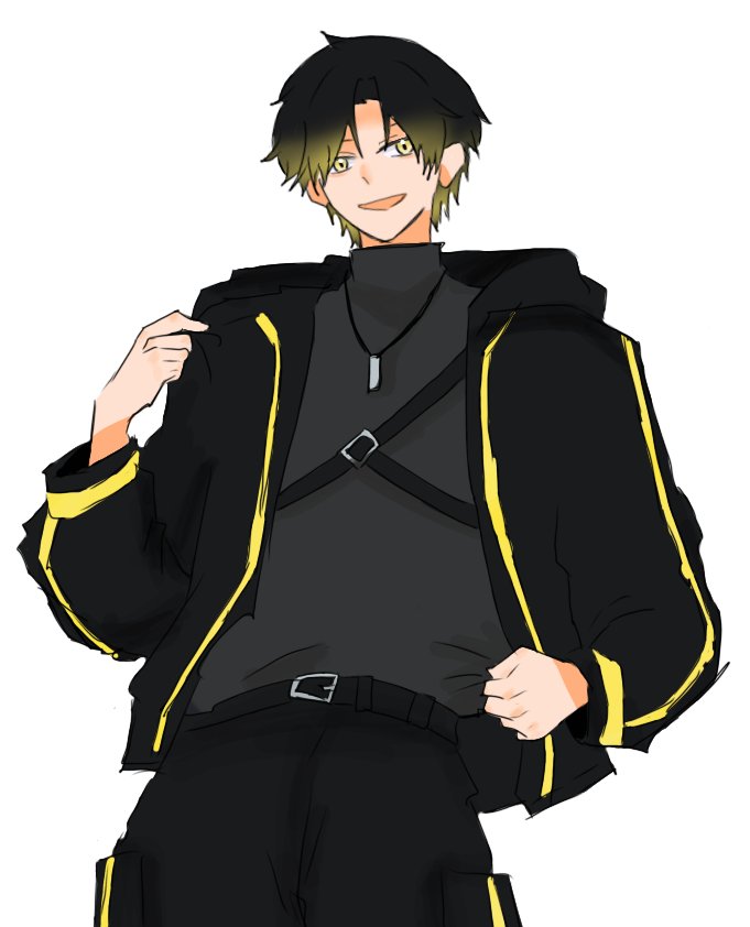 OMGfvmm's tweet photo. 初描きです！
新衣装おめでとうございます。
黒と黄色って良いですよね
#べけジャケ https://t.co/wgL8wxNc89