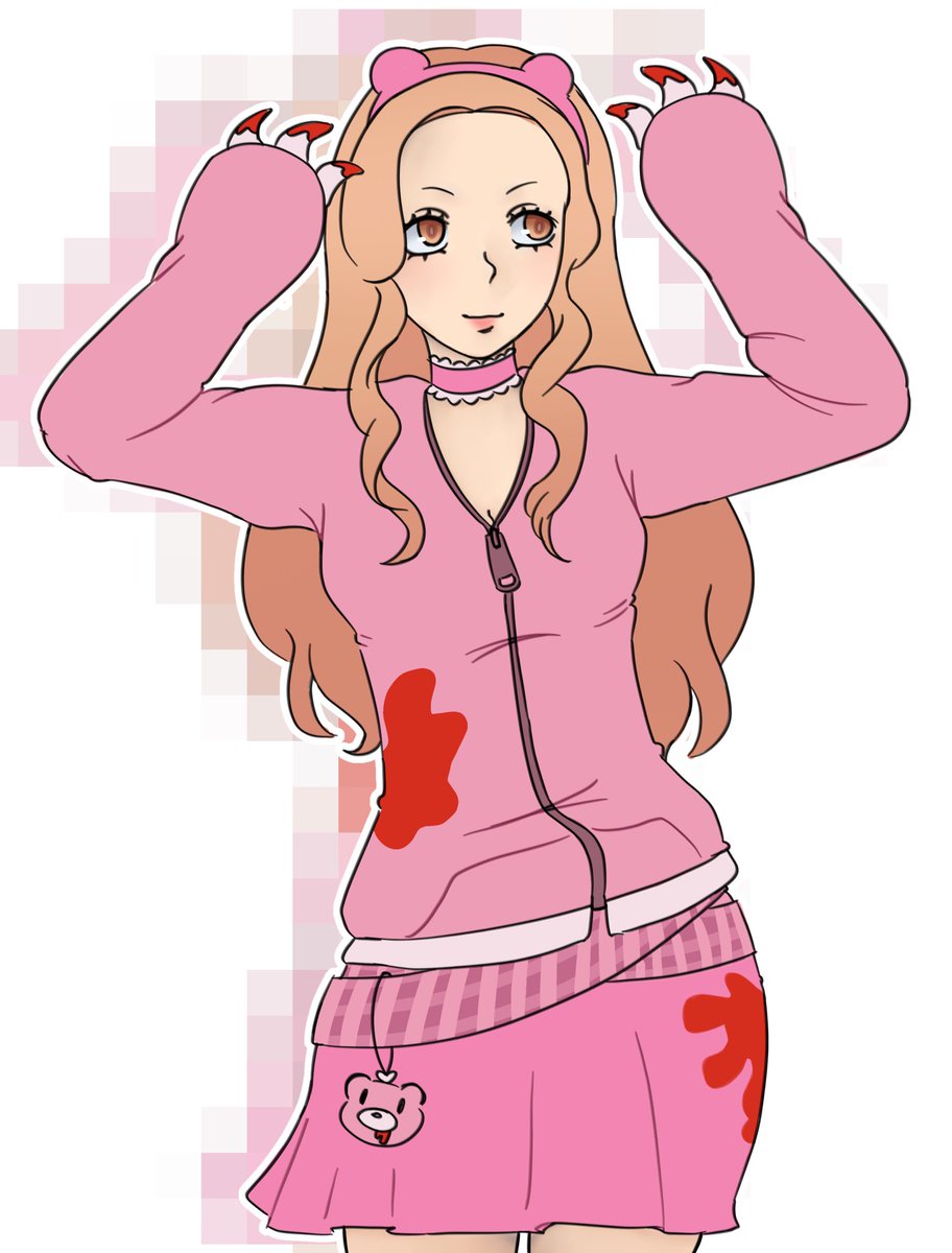 User_Yunny's tweet photo. 🛍️🎀 Ebihara + Gloomy Bear 
#persona4 https://t.co/JuGAwtDg6B