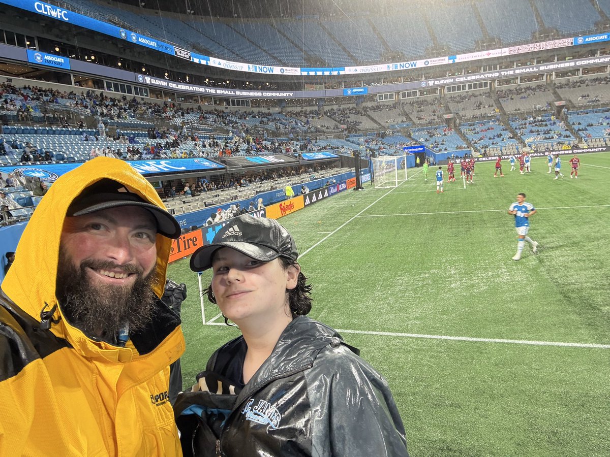 iguerin's tweet photo. If you’re going to take your son to an MLS game, go with @CharlotteFC against @FCDallas in a driving rain storm. 

12/10 would recommend https://t.co/OwRAyfkMb5