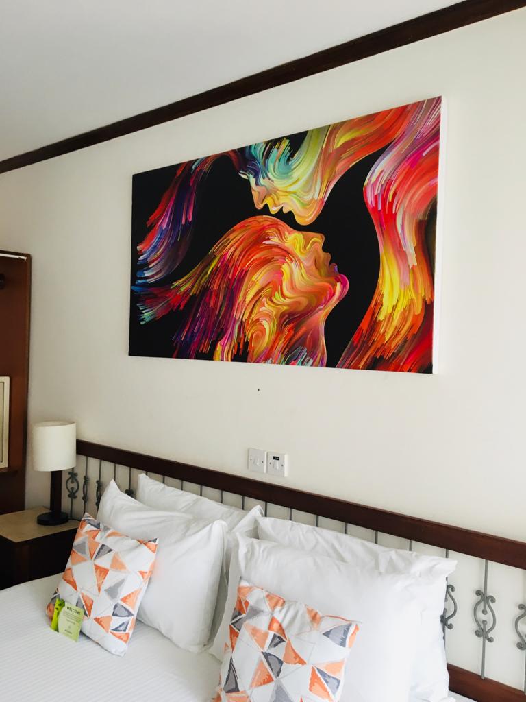 WallartKenya's tweet photo. @wanderwayshols For Airbnb stays, one signature bedroom canvas gives guests a photo they remember. We supply host packages across Kenya. Portfolio: https://t.co/B3d2CoBeOH https://t.co/roHmfXnfas