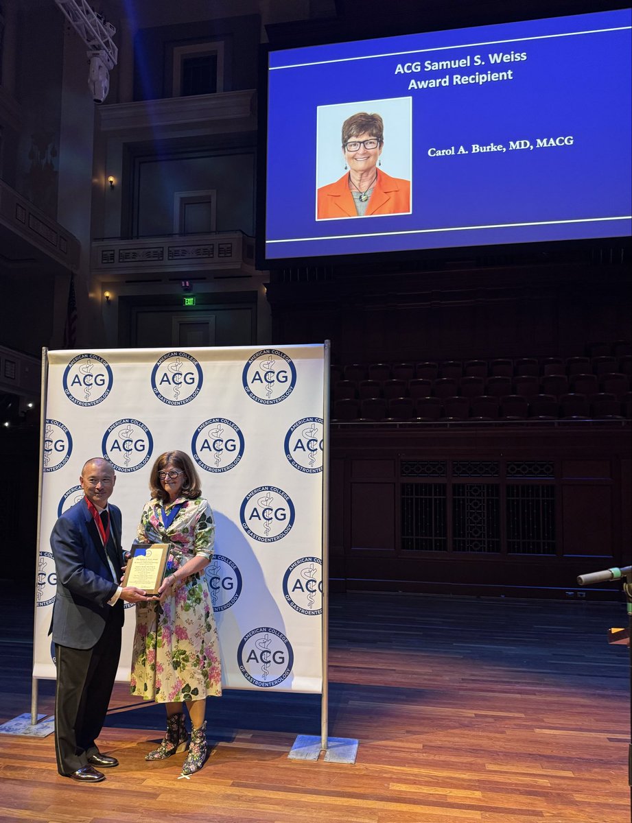 JPAchkarMD's tweet photo. Congratulations to the inspiring Carol Burke on being chosen for the prestigious ACG Samuel Weiss award at #ACG2026. @CCF_GIFellows @DChiangMD @YiQin9 @Chatterjee_MD @HishamWehbeMD @FnuVikash @Ari_G_MD @AmyOxentenkoMD @umfoodoc @ibdtweets @MRegueiroMD @CMacaronMD https://t.co/t8W0e0FEO6