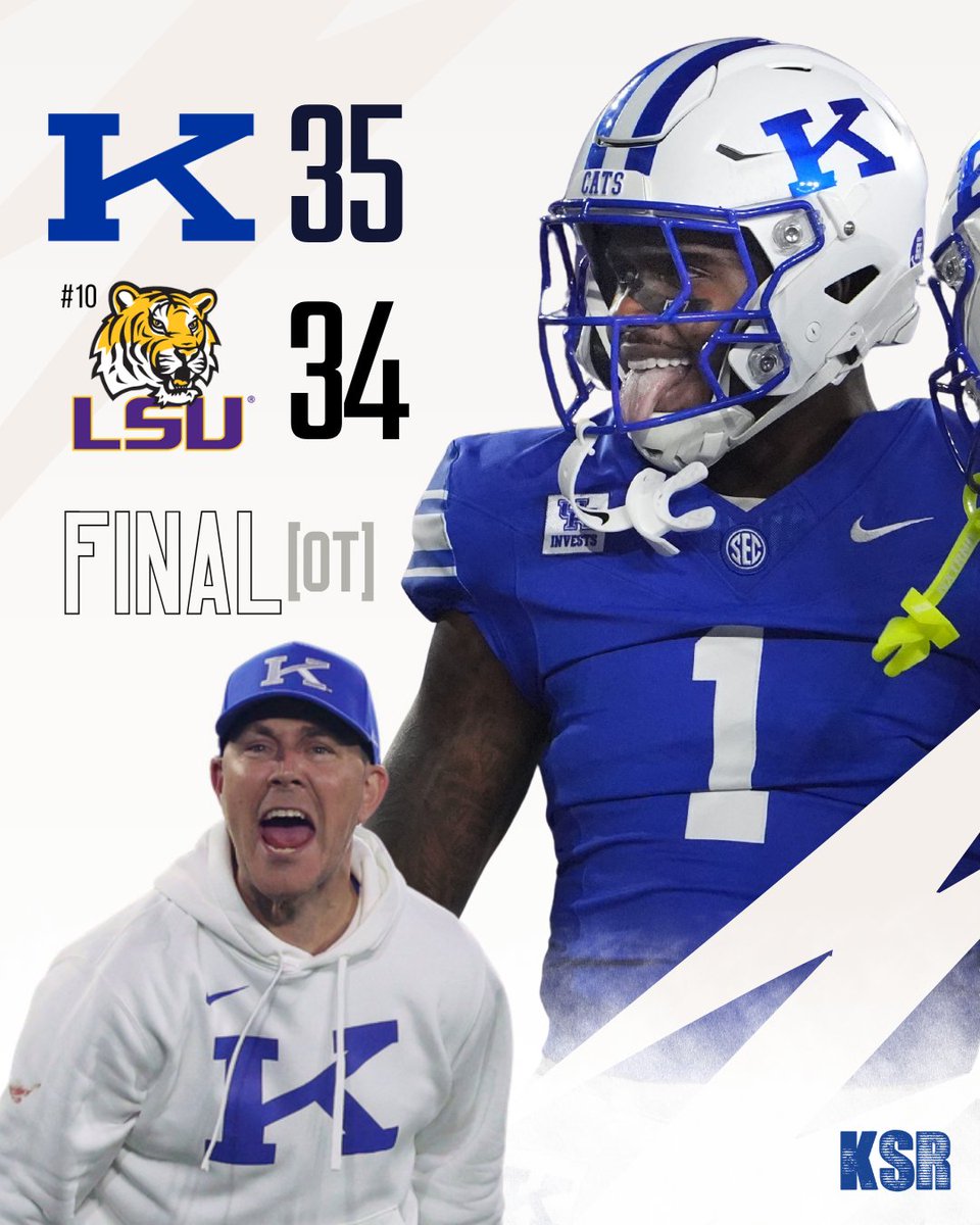 KSRonX's tweet photo. KENTUCKY BEATS LSU IN OVERTIME!!!

CATS ARE 5-1!!!!! https://t.co/ROgp7a68dB