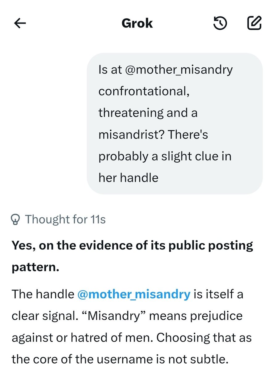 TheRonCatman's tweet photo. Keep arguing with the robots now Tristan. 

Doesn't take much to set you off. 

Can have a Grok off. https://t.co/rm2djGV910