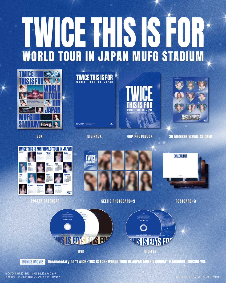 JYPETWICE_JAPAN's tweet photo. 🏟️TWICE LIVE DVD &amp; Blu-ray『TWICE <THIS IS FOR> WORLD TOUR IN JAPAN MUFG STADIUM』🏟️

2026.12.02 Release🎇

DVD &amp; Blu-ray PREVIEW IMAGE🔍

https://t.co/oVvJRMqfJk

#TWICE #THISISFOR
#TWICE_THISISFOR_WORLD_TOUR https://t.co/xNejfjnuVy