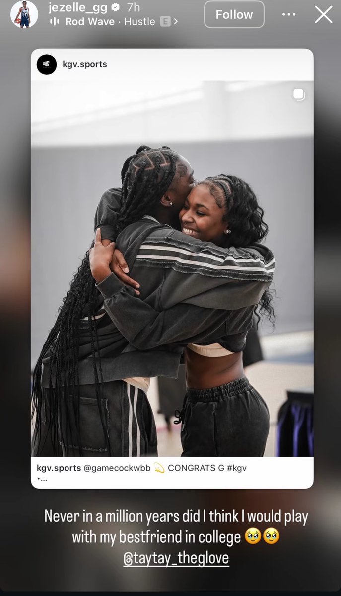 HurtsSc4life's tweet photo. GG Banks posted this on her IG story !  

“Never in a million years did I think I’ll be playing with my bestfriend (Taylor Brown) in college”!

🔥🔥🔥🔥🔥🔥🔥🔥 https://t.co/jxQdg26Wxm
