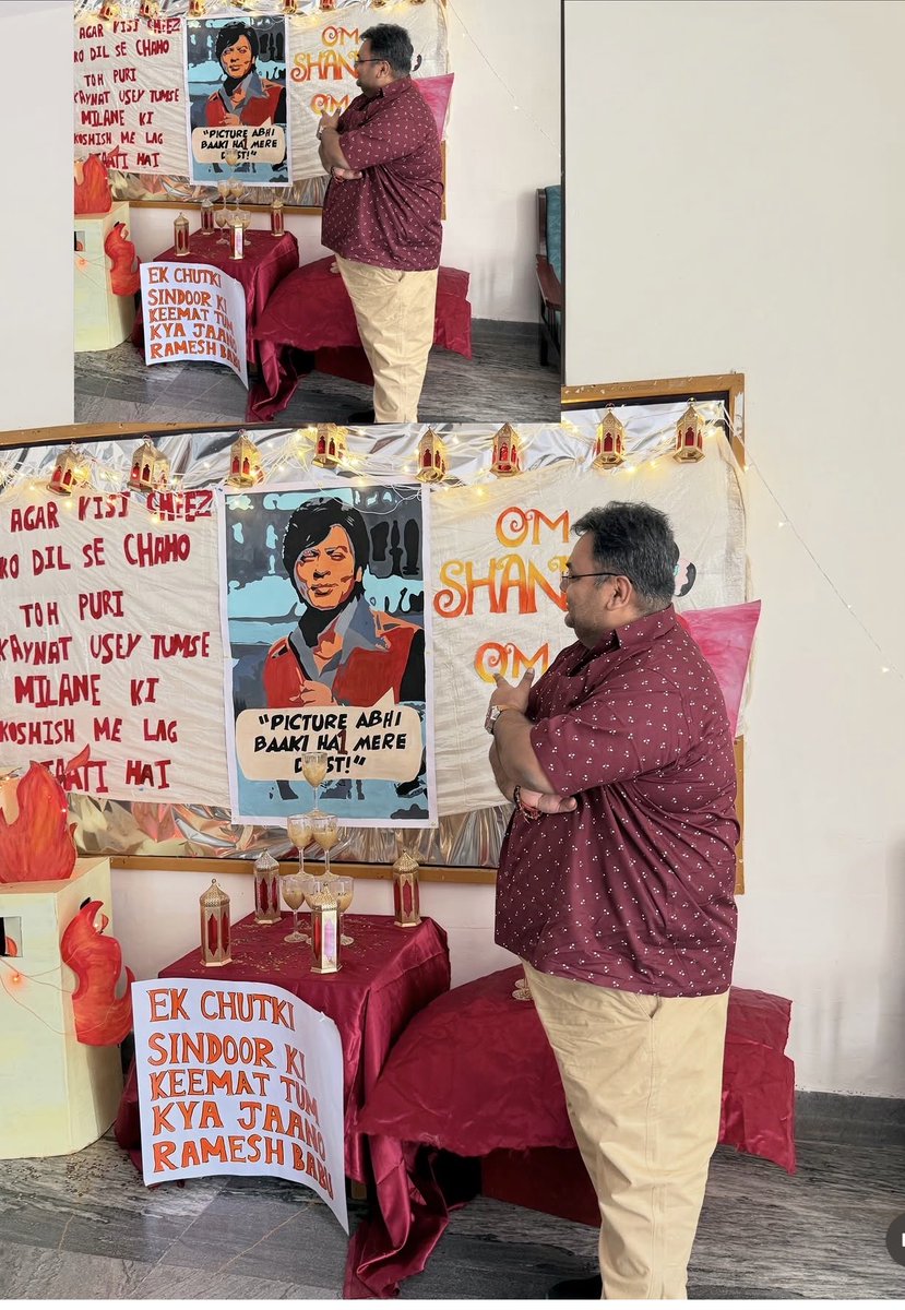abhishthestar's tweet photo. Creativity Has No Age! 🌟

Truly impressed by the remarkable creativity and artistic talent displayed by the Class IX students of Mayo College Girls’ School. Their beautiful tribute to Bollywood reflects imagination, dedication, teamwork, and meticulous attention to detail.

This is a particularly proud moment for me, as my niece Arunima, my wife’s sister’s daughter, played an instrumental role in bringing this wonderful creative project to life.

It is heartening to see such young minds expressing themselves with confidence, passion, and originality.

Proud of you, Arunima! Kudos to the entire team and their teachers! 👏❤️#Sharukhkhan