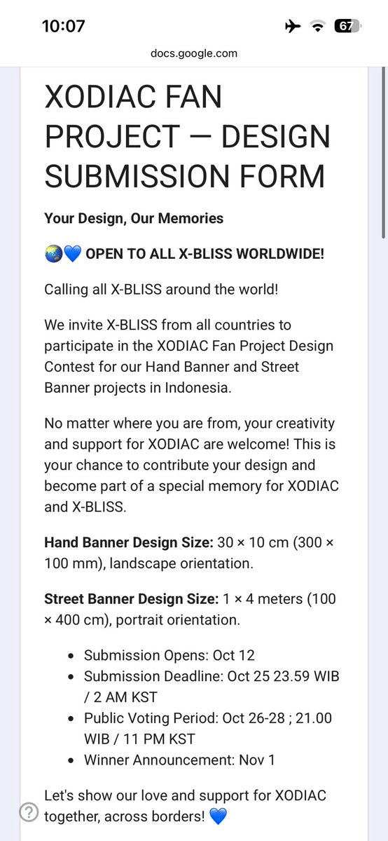 info_xodiac's tweet photo. ATTENTION X-BLISS! 📢

Hand Banner &amp; Street Banner Fan Project DESIGN SUBMISSION OPEN for FANCON INDONESIA!

✏️ Bisa pilih handbanner / streetbanner
🌍 X-BLISS Worldwide Welcome!

Submit here 👉 https://t.co/1QN4w6jmD9

Show your creativity for XODIAC! 💙

#XODIAC https://t.co/jRTaEx7jlE