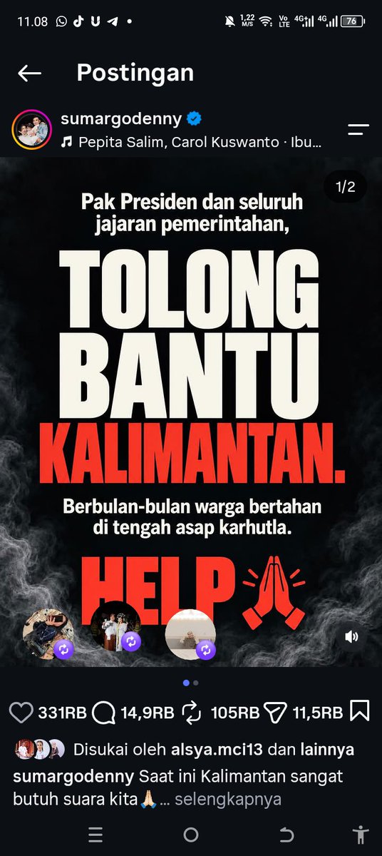 R_Perkasa's tweet photo. Sudah ada dua podcaster terbesar di Indonesia yang speak up soal KEBAKARAN HUTAN DAN LAHAN yang terjadi di Kalimantan dan Sumatera 

Tapi, ada satu podcaster terbesar juga yang hingga sekarang sama sekali tidak pernah speak up dan juga membahas seputar KEBAKARAN HUTAN DAN LAHAN 

Kalian tahu siapa yang saya maksud? YTTA 🤣