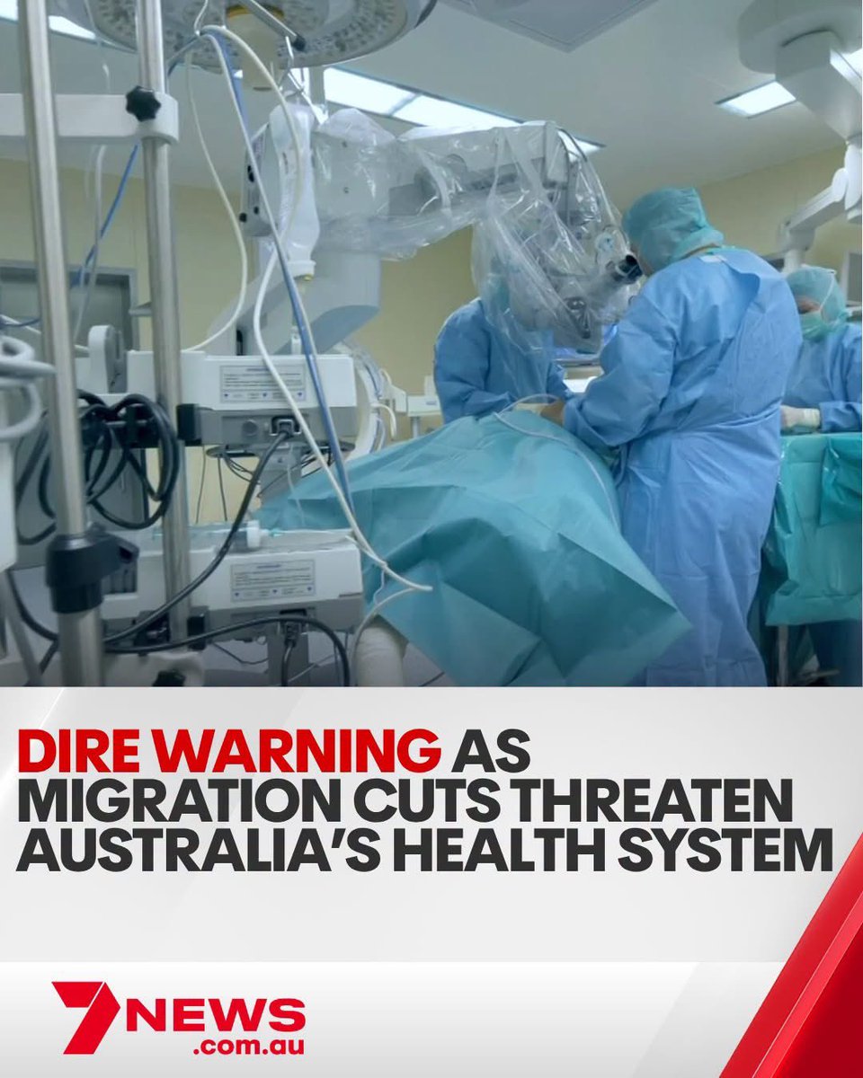 GreenTyler27's tweet photo. Before Channel 7 starts frightening Australians about reducing immigration and the supposed collapse of our healthcare system, perhaps they could investigate why Australia deliberately restricts its own medical training capacity. The Australian Government controls the number of Commonwealth-supported medical school places. Specialist training is also constrained by funded positions, accreditation and supervision capacity. These aren’t conspiracy theories, they’re  documented features of Australia’s medical training system. We have many capable young Australians competing for limited medical school places, while our healthcare system has become heavily dependent on importing doctors trained overseas. And now we’re told reducing immigration threatens the entire system? Perhaps we should be asking why successive governments haven’t invested sufficiently in training Australians in the first place. Of course we need skilled overseas doctors to fill immediate shortages, particularly in regional communities but importing qualified professionals should complement a strong domestic training system, not become a permanent substitute for building one.

Train Australians, expand medical school places, fund specialist training and let’s build a sustainable healthcare workforce.