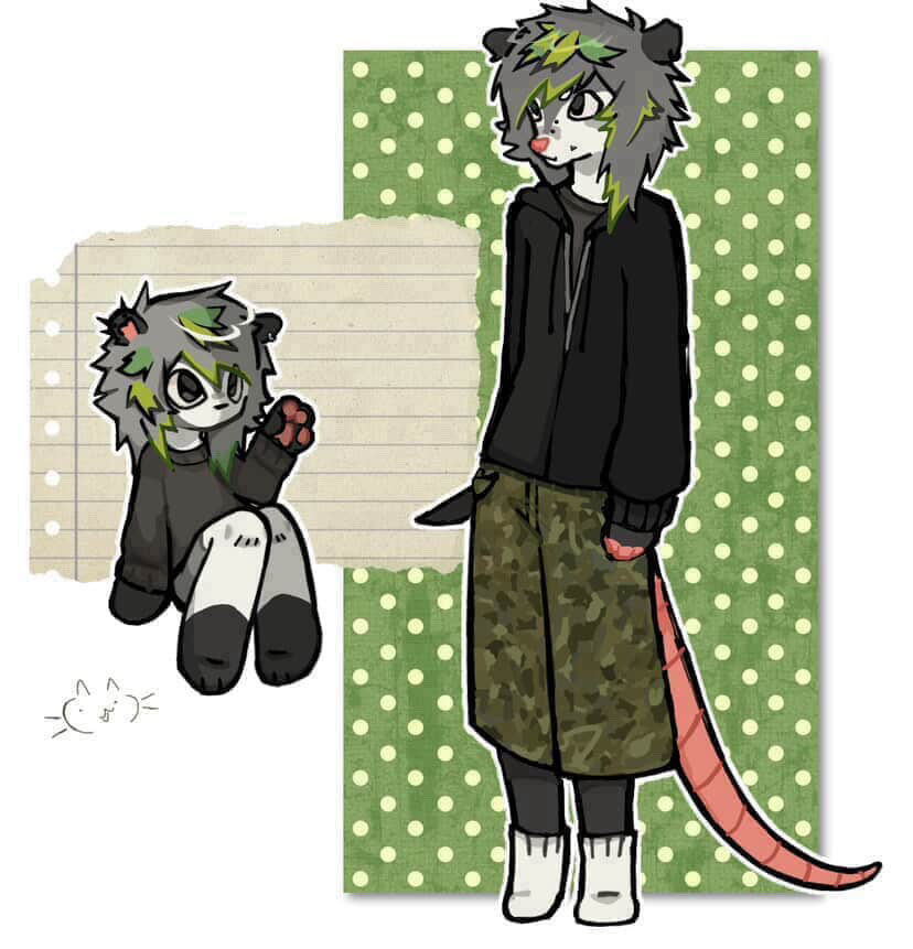 norisheepz's tweet photo. my fursona i’m an opposum #furry https://t.co/ZfhxfiJsu9