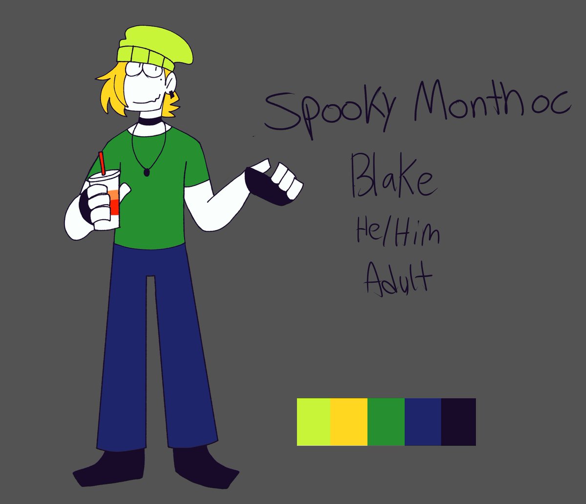 Dead0dan's tweet photo. Did a quick ref of my spooky month oc
 
Did a simplified his design a bit the og design by @r1bbonsandb0ws 
I like to feel he just witness what's happening bur doesn't really care lol 
#spookymonthoc #oc https://t.co/wR8Dly3TNm