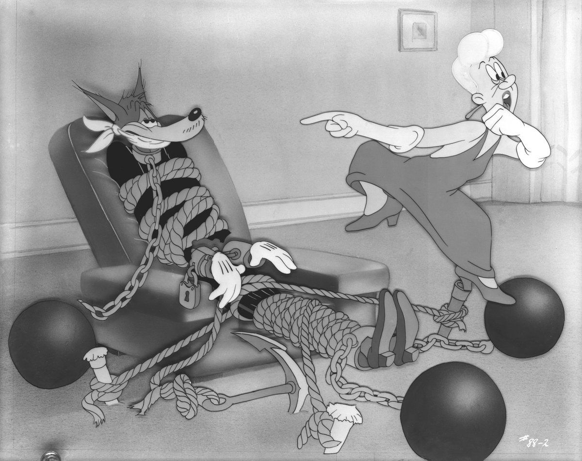 Gilition's tweet photo. The latest cartoon network leak had High Quality scans of the publicity cels for the MGM cartoons, some of which gives us a look at some deleted scene's from Tex Avery's cartoons. https://t.co/coTF10ABOV