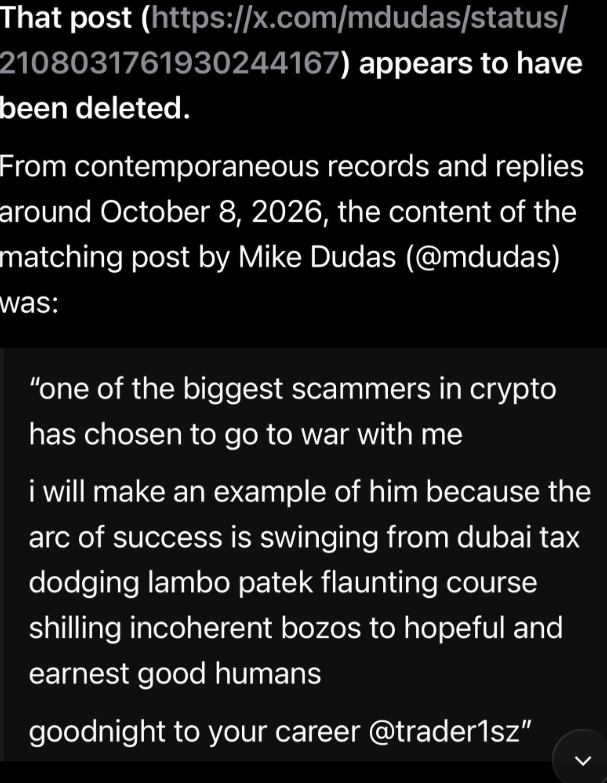 trader1sz's tweet photo. yo @SECGov @FBI @NASAA I was threatened by @mdudas  at @6thManVentures. 6th Man Ventures, LLC is an SEC-registered investment adviser (CRD #318649, SEC file 801-128472). Reporting this to @SECGov @FBI @NASAA.

here is the deleted tweet with tweet ID link. Also slandering and threatening me https://t.co/bfSGMMEvZq

Plus you can see on my feed i'd never visit East Israel (uae)

will also be showing to all the companies working with @mdudas 

regulators will also know, and every project in crypto

reason why he got triggered was for exposing him and @Pumpfun 

and nobody is wasting that much money on a watch. and im not a fan of lambo, prefer ferrari

one example: https://t.co/VaUcrpzqrd