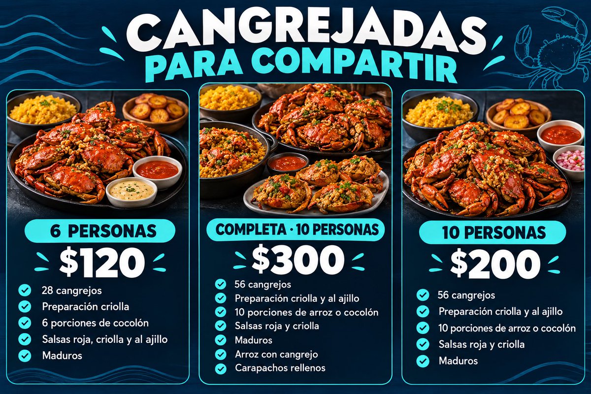 dhanna's tweet photo. Estoy debatiendo en un grupo de WhatsApp un emprendimiento de una señora que hace cangrejos a domicilio y a mi grupo le parece caro. Yo no como cangrejos, entonces no sé. Pero, ¿A ustedes les parece caro? A mi me parece que hacer cangrejos es un trabajote. https://t.co/3vjc54Dm8t