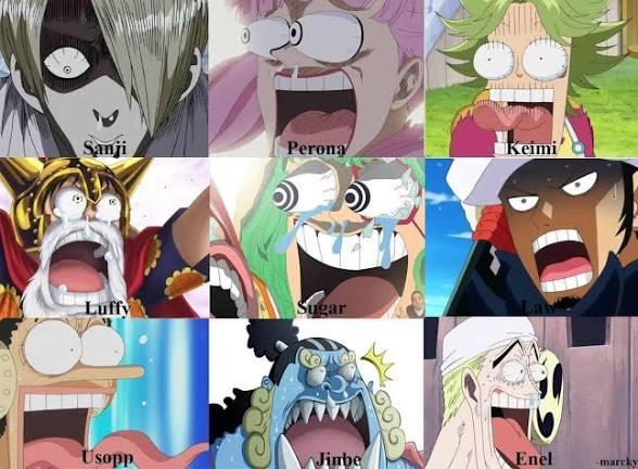 AvandaAriel's tweet photo. Y asi te das cuenta cuando los haters patéticos de one piece quieren opinar de algo pero no han visto nada del anime o manga, creen que las caras exageradas es exclusivo del gear 5 XD https://t.co/oVGGFGsgDV