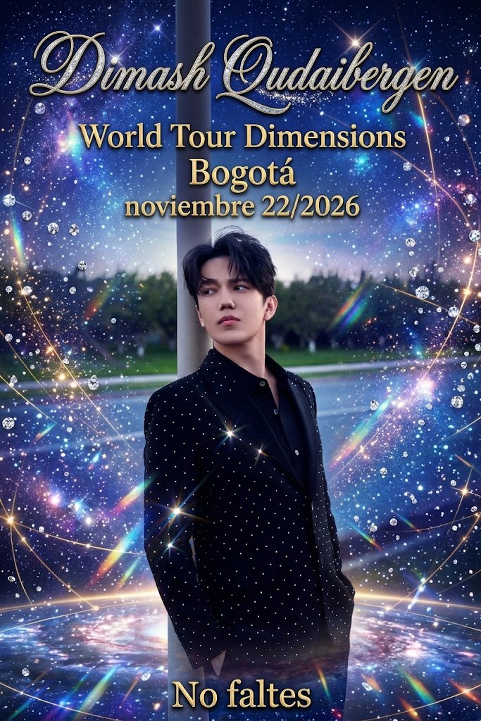 Dimash_Colombia's tweet photo. Esperando con ansias el 22 de noviembre para disfrutar de @dimash_official en Bogotá. Será mágica!
#DimashQudaibergen
#DimashWorldTour #DimensionsWorldTour
#DimashGoesviral
#DimashColombia https://t.co/5IjUfXgKCg