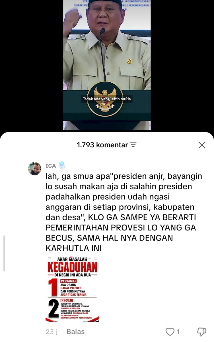 fraperoses's tweet photo. @lesdeaux Antara buzzer atau pure gblk sihh https://t.co/8LMtAwlMqy