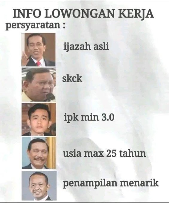 MurtadhaOne1's tweet photo. Gak ada yang memenuhi sarat 😂 https://t.co/w17DW65XJV