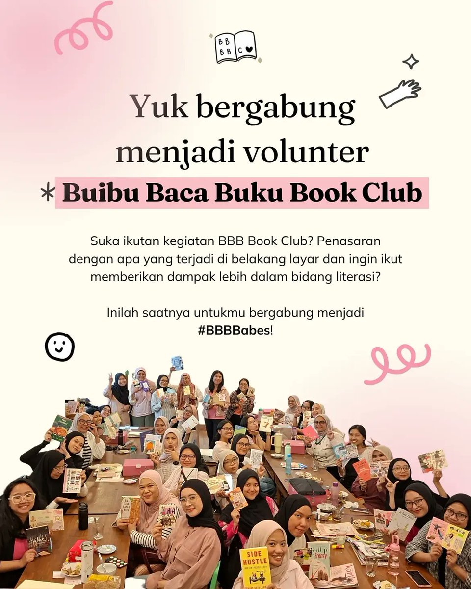puty's tweet photo. Sudah dibuka yaa pendaftaran untuk menjadi volunter BBB Book Club / Buibu Baca Buku / Ibu Cerdas Berdaya😃 Untuk mendapat detil dan link ke formnya, silakan menuju https://t.co/JQC0rYlqa0 https://t.co/LjOCQg5lCk