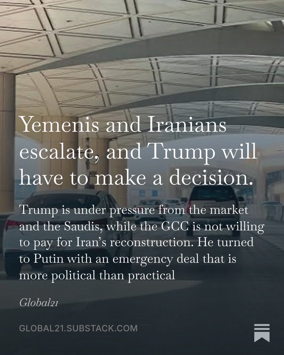 pati_marins64's tweet photo. Yemenis and Iranians escalate, and Trump will have to make a decision.

The third devastating attack on King Khalid International Airport in Riyadh this Saturday immediately created chaos in air infrastructure, international panic, and a string of urgent security responses. 

A missile hit the domestic terminal complex of the Saudi capital’s airport, killing 12 people and injuring more than 300. Another projectile fell near Dammam airport in the east of the country.

The Civil Aviation Authority identified that among the dead are four Saudis, two Bangladeshis, one American, one Egyptian, one Jordanian, one Syrian, one Palestinian, and one Sudanese. 

The attack exposed serious security failures, Saudi Arabia’s early-warning system issued no alert before the impact.
Major international airlines, including Kuwait Airways, Etihad Airways, Qatar Airways, Lufthansa, Air India, FlyDubai, and Pakistan International Airlines, interrupted and canceled their routes to the country, some suspending operations until next Monday. 

This is exactly the Houthis’ goal: squeeze the Saudi economy hard enough to put Trump in a position where he eases blockades and sanctions on Iran. We’re talking here about cross-pressures from the Saudis on Trump.

Despite the strong retaliation rhetoric and the military escalation in Yemen and the Red Sea intensifying, analysts note that the Saudi government’s immediate official reaction on internal state channels took a cautious tone, focusing on technical assessment of the damage before launching another massive wave of counter-attacks. 

Is the ferocity of the Yemeni attacks making the Saudis rethink their actions? I don’t think so. When the Saudis decided to escalate against the Houthis, they were obviously already factoring in missile strikes on petrochemical, port, and airport infrastructure. 

But how long can the country go without exporting and without flights at its main airport?

Another point: with the deaths, what position will neighbors like Turkey and Pakistan take?

The Yemeni threats are already on the table today. Houthi military spokesmen publicly declared that any foreign force landing on Saudi soil to support the kingdom will be considered a hostile force and a legitimate target for their ballistic missiles and drones.

Iran also escalated its attacks and expanded them geographically, hitting commercial ships and oil tankers beyond the Strait of Hormuz, reaching the Gulf of Oman and waters near Qatar. This has raised new fears of global fuel shortages and put U.S. and allied fleets back on alert. With this, Iran is solidifying control over the port zone of the Emirates and also Oman, showing it will not accept any land bypass of its exclusion zone in Hormuz.

Today’s attack triggered an immediate reaction in Washington. President Donald Trump publicly said he is evaluating whether the U.S. will join the Saudi attacks against the Houthis in Yemen directly. Trump stated the White House will make a decision and is moving very quickly.

In the last 48 hours, the Saudi Air Force carried out large-scale operations with more than 59 airstrikes and bombed more than 130 Houthi military targets in Yemen, including positions in Sanaa, Saada, Hodeidah, Al-Jawf, and Marib. According to the Saudis, the destroyed targets include missile depots, launch platforms, and command centers.

Read more:
https://t.co/a8k5EV6Bqz