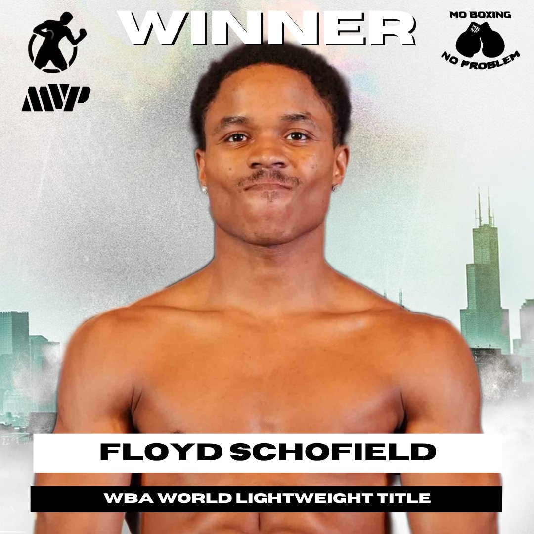 MoBoxingNP's tweet photo. Floyd "Kid Austin" Schofield wins by UD to improve his record to 20-0, 13 KOs, and win the WBA World Lightweight title. 🏆🥊 https://t.co/r400QN4o1t