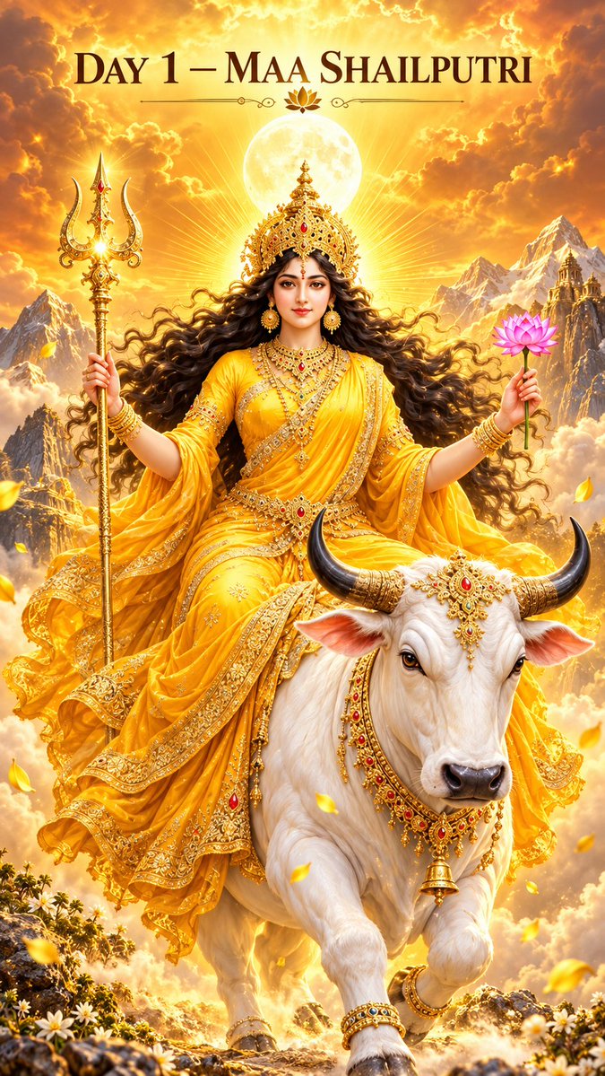 sammyx_yz's tweet photo. नवरात्रि के प्रथम दिन माँ शैलपुत्री के चरणों में कोटि-कोटि प्रणाम। 🙏
जय माँ शैलपुत्री! जय माता दी!  🌺🔱 https://t.co/8jbaZH76dJ