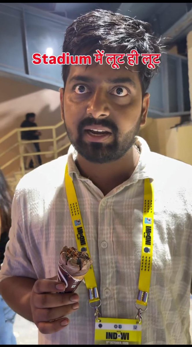 imsonali_01's tweet photo. ₹20 Chips Sold for ₹60 Inside the Stadium!

Spectators are being overcharged while watching the match!

A packet of chips worth ₹20 is being sold for ₹60. When questioned, the response is: “You’ll have to pay ₹60!”

Not just chips, but other items are reportedly being sold at 2–3 times their normal prices.

🏏 Fans already spend money on tickets and travel. Why should they pay such inflated prices for basic items?

Stadium management must take action and protect spectators from overpricing!

Fans come to enjoy the match, not to be ripped off!