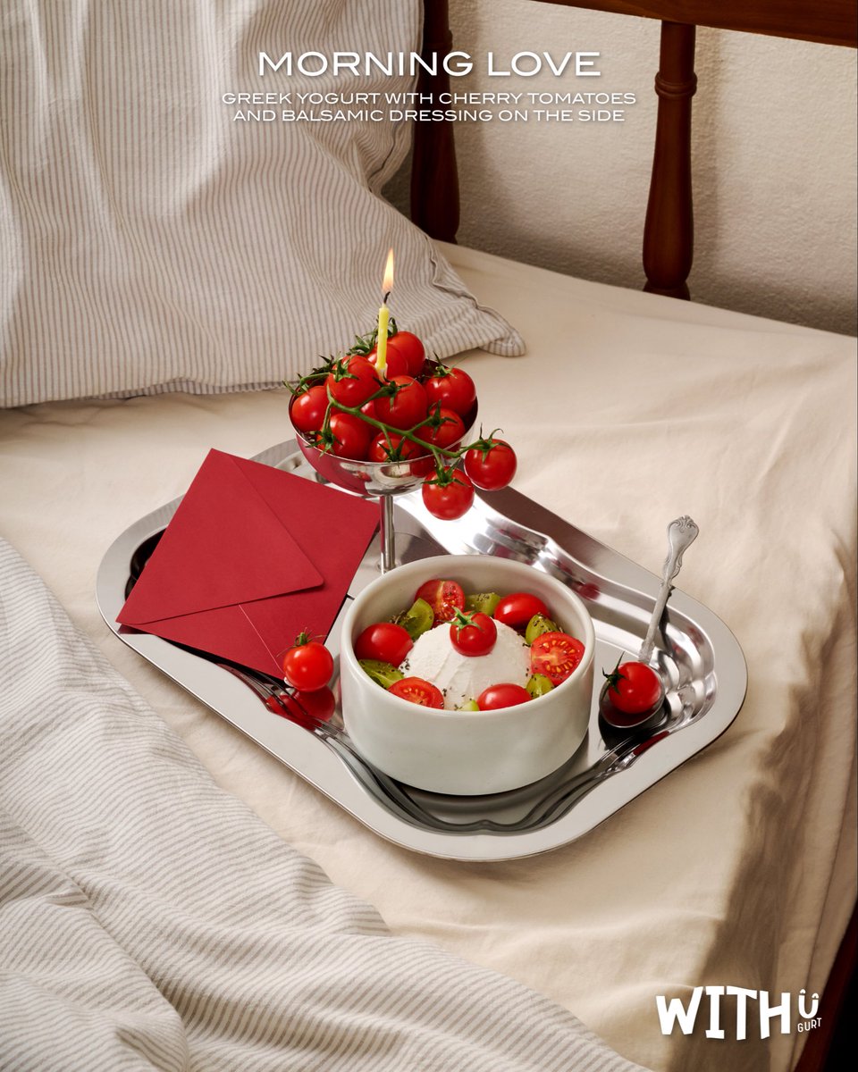 WithUGurt's tweet photo. Morning Love 
You’re my favorite way to start the morning.
🛌🍅

Let's start our beautiful days together Morning love is available from the 12th to the end of October at Central Rama 9.

#MorningLove 
#CherryTomatoWITHU
#WITHUGURT 
#GreekYogurtUSDAOrganic https://t.co/LpTxf8boTQ