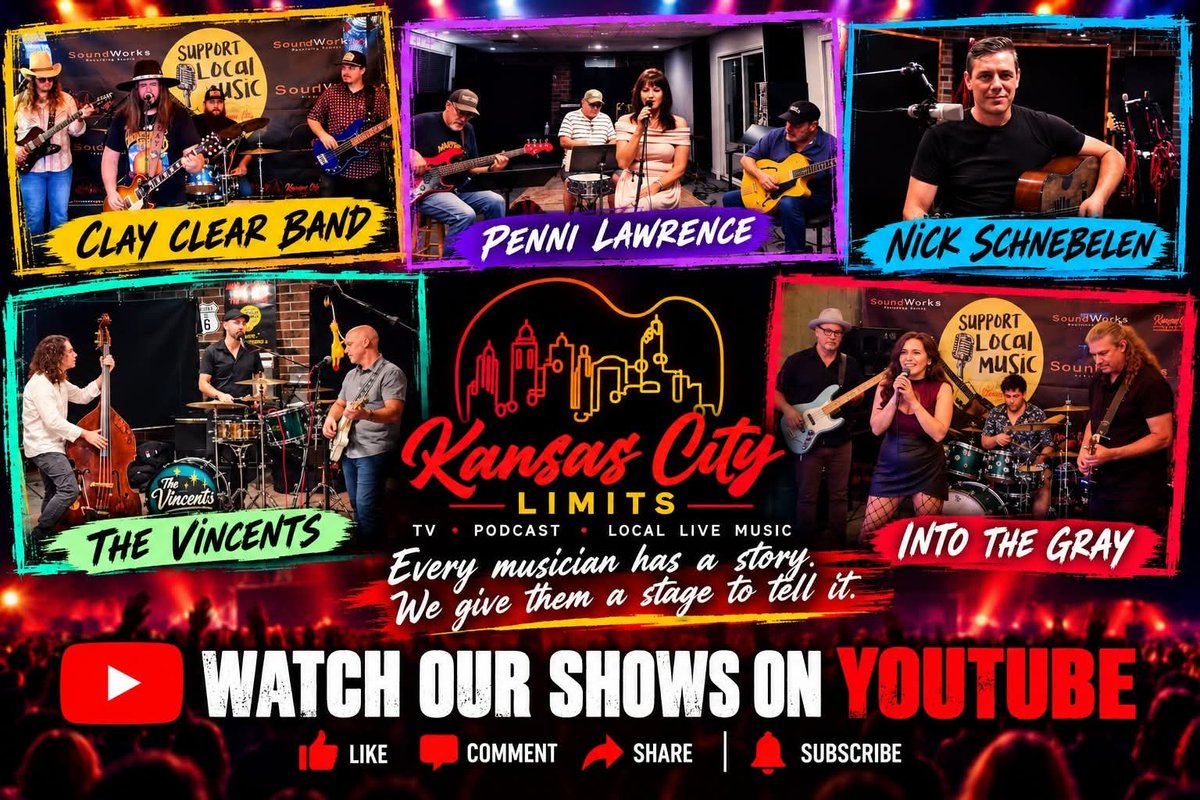 jecornwell's tweet photo. πΈπΆ LOVE LIVE MUSIC? THEN YOU'RE GOING TO LOVE KANSAS CITY LIMITS TV! π€πΊ
https://t.co/V7RWeS86yl
π WATCH β’ LIKE β’ COMMENT β’ SHARE β’ SUBSCRIBE π
βEvery musician has a story. We give them a stage to tell it.β πΆ
#KansasCityLimits #KCLShow #KCLTV #KCLocalLiveMusic https://t.co/TIFLWEIZsw