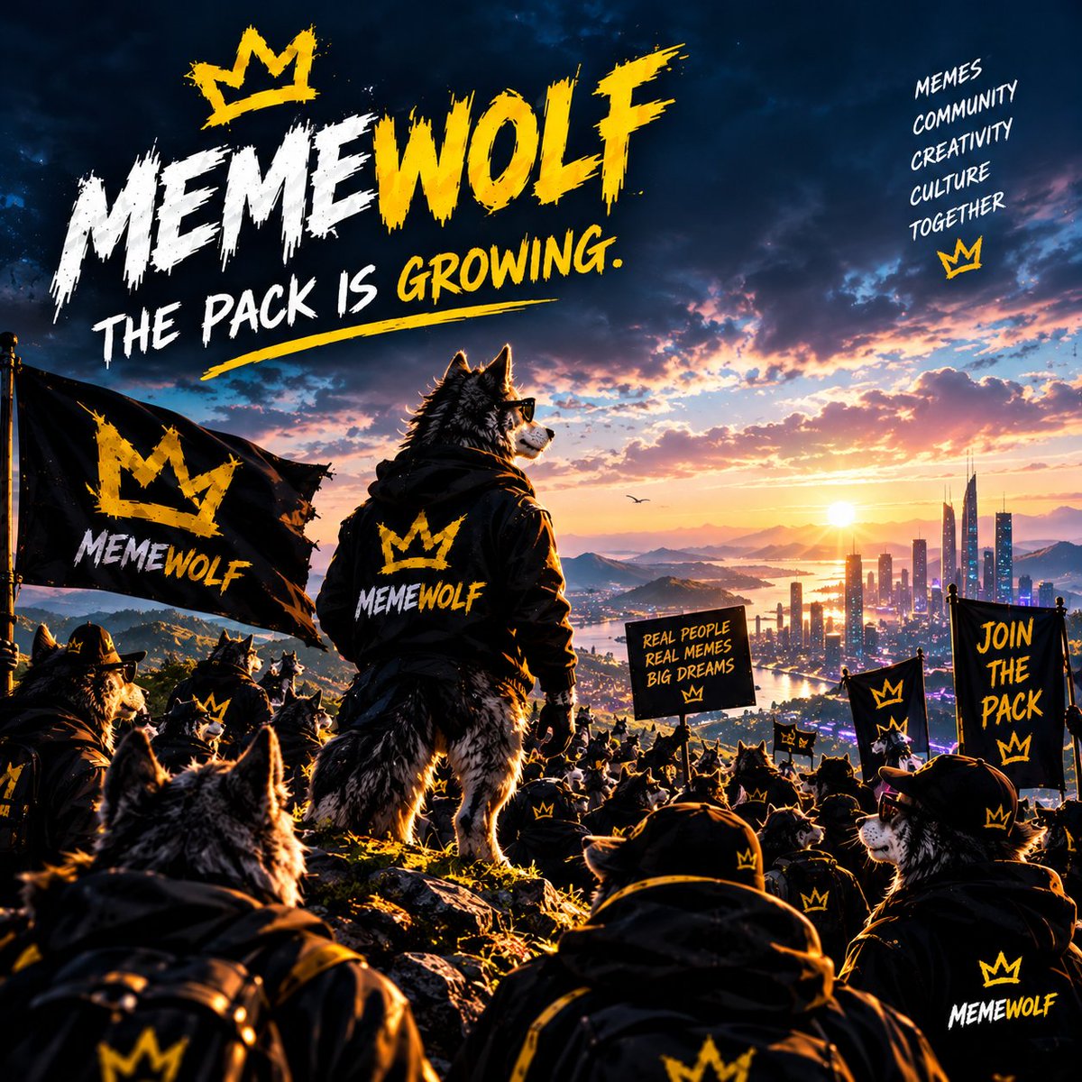 Memewolfhq's tweet photo. 🐺👑 THE PACK IS GROWING.

MemeWolf is bringing meme culture, creativity, and community together as we prepare for launch. 🔥

The wolf is waking up. The pack is getting ready.

Will you be part of the story? 🐺🚀

#MemeWolf #Memecoin #Crypto #Web3 #Solana #DYOR https://t.co/babXjtTtLW