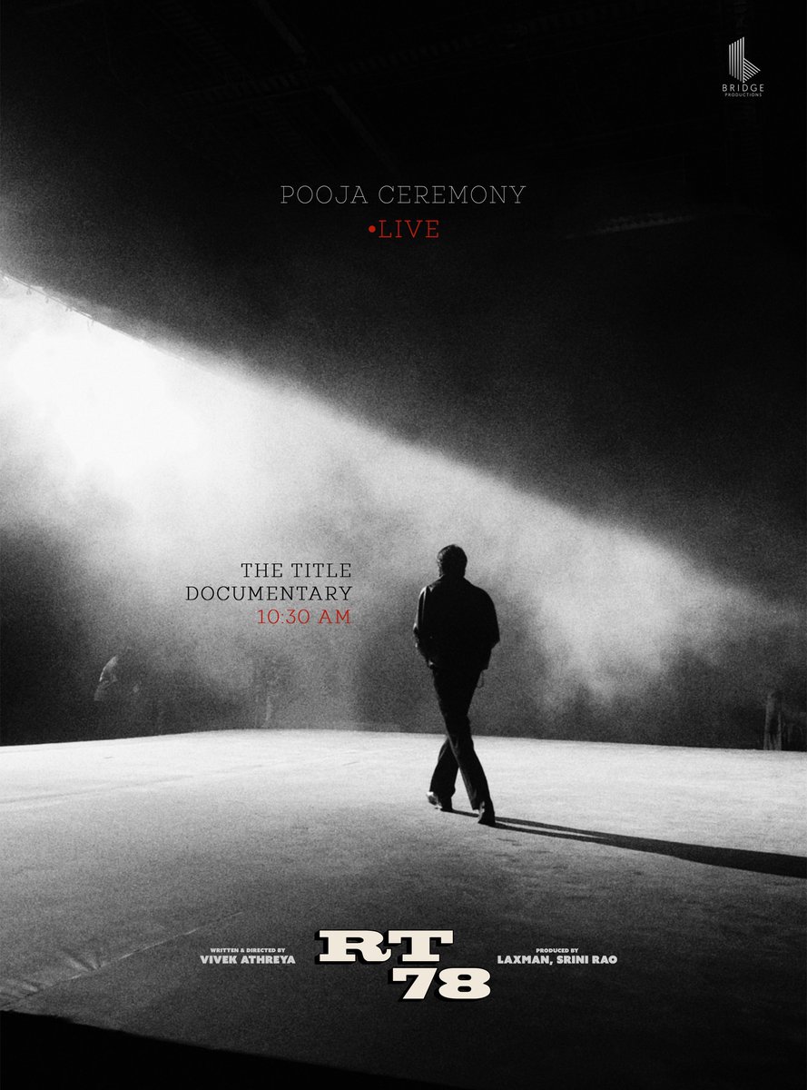 BridgeProdoffl's tweet photo. One step closer to a New World 🔥

The auspicious beginning of #RT78 is happening Now ❤️

▶️ https://t.co/u4KP66PQFP

THE TITLE DOCUMENTARY - 10:30 AM. https://t.co/Fymq7HR1fy