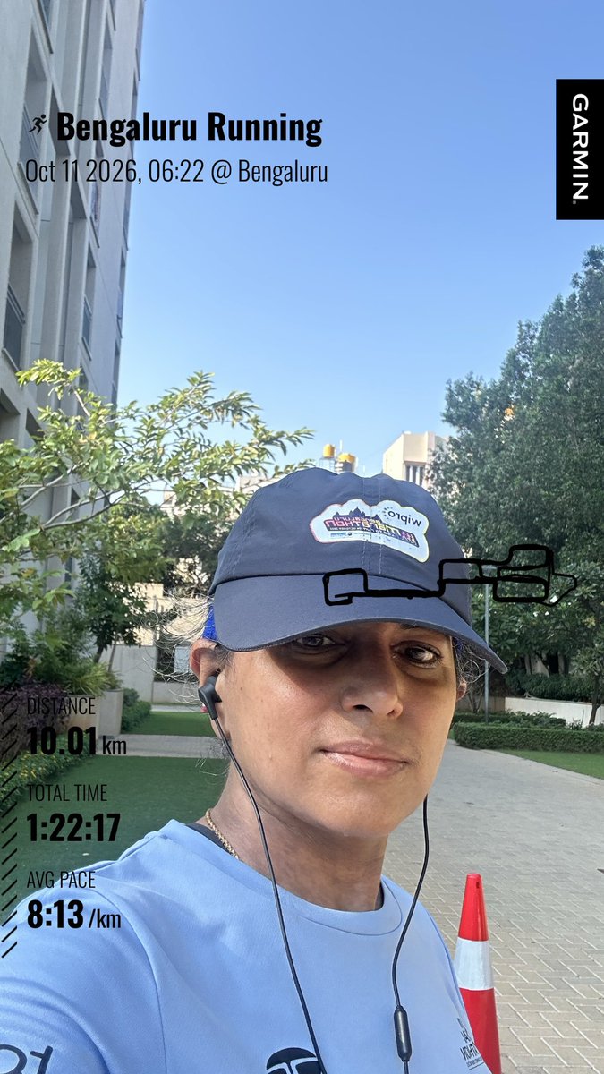 NagavidyaR's tweet photo. Todayβs run πββοΈ
After a long time back to Sunday morning ritual πhopefully will keep up my weekly mileage from now on
#Run #Runner #Weekend #RecreationalRunner #RunWhileYouCan #StayActive #StayFit #Sweat #FitOver40 https://t.co/5apGrvUyV0