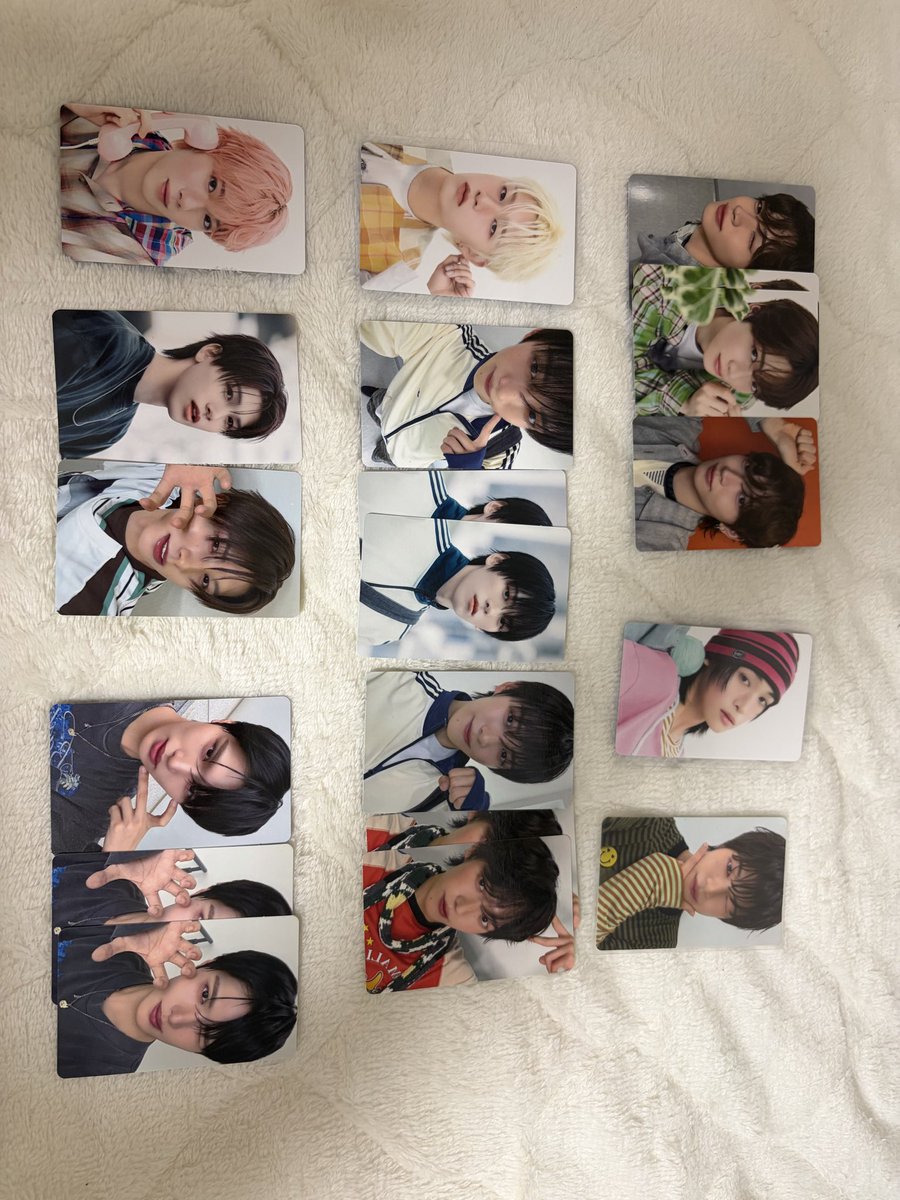 applinndeshii's tweet photo. KO1KEYZ トレカ交換　特典
【譲】
未使用シリアル〜16枚
（比率ご提示ください。）
HMV店舗：後藤
Amazon：小野
選出：矢田
POP-UP：杉山（カード）、柳谷（タグ）
封入：画像2枚目（加藤、小野、照井、杉山、シンヘン、矢田、後藤、安部）

【求】
同異種濱田（激求：HMV両方、Amazon）
買取 https://t.co/zhfrXO4KKX