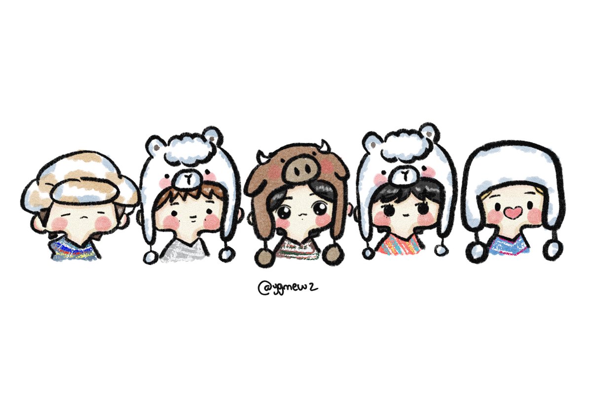ygmewz's tweet photo. fluffy hat squad 

#btsfanart https://t.co/AsY5VFHu9F