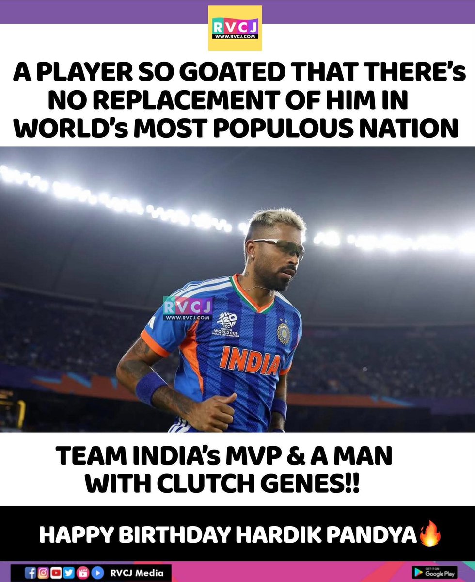 RVCJ_FB's tweet photo. Happy Birthday Hardik Pandya!🎂 https://t.co/Q1xzebUeJ0