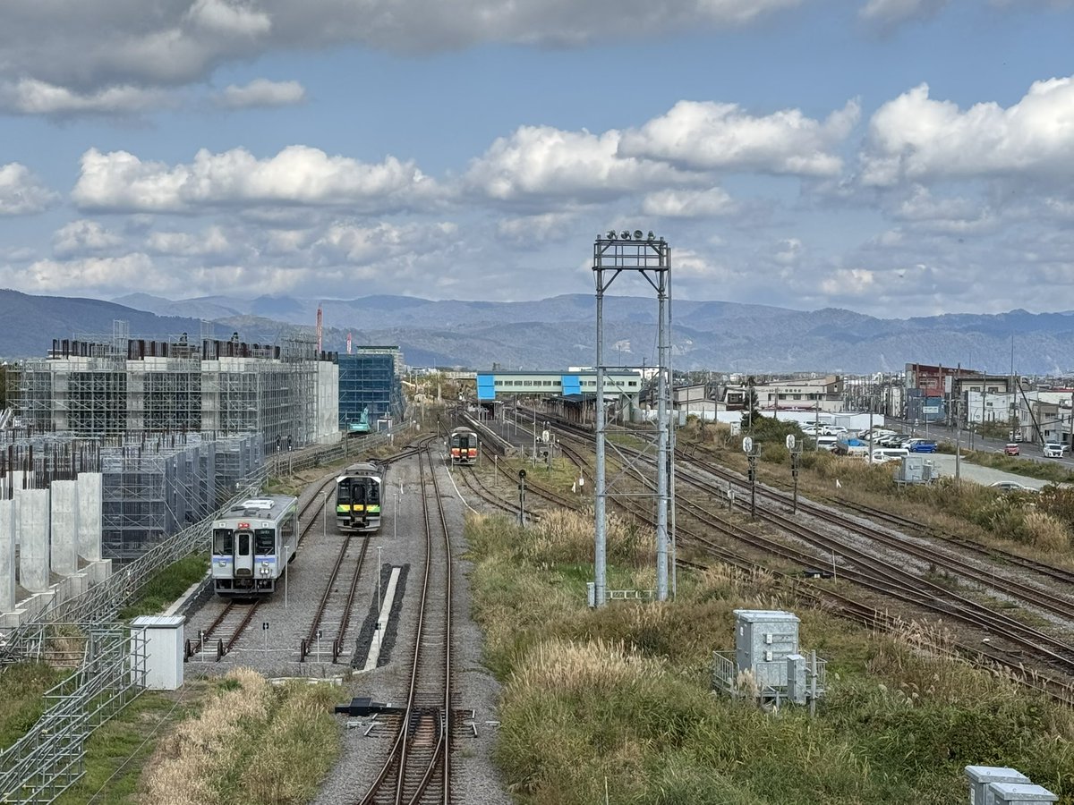 sotetsu7755F's tweet photo. レンタカーで一気に長万部へ移動して町民センターへ
ついでに新幹線工事も見てきた https://t.co/SWY6GiMA64