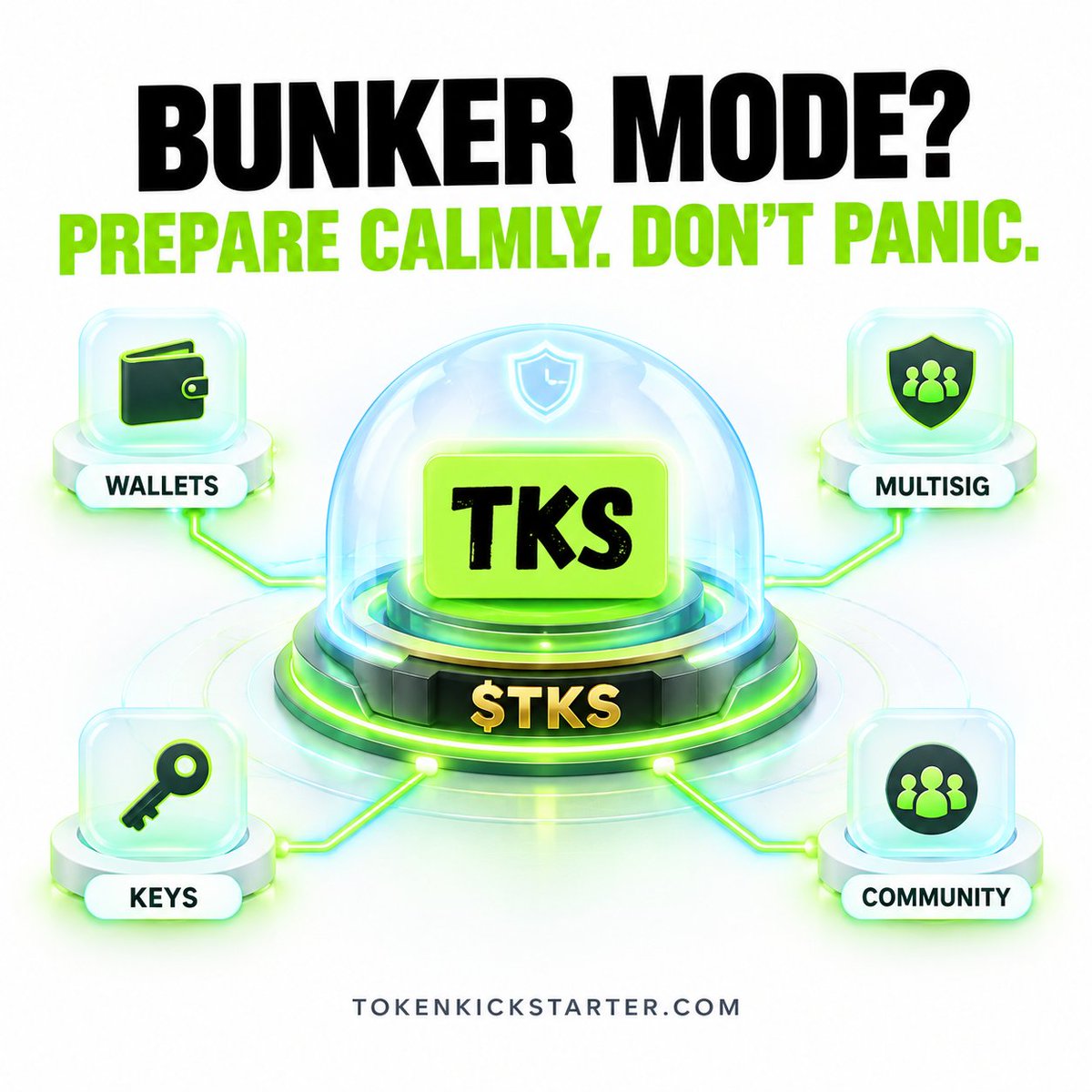 tokenkickstarts's tweet photo. Ethereum researcher Justin Drake says crypto should calmly plan for "bunker mode" in case AI weakens wallet signatures. No attack has been shown. The lesson for builders: plan key changes early, never rush them. The $TKS presale is live. https://t.co/7OaVgH6wCA #Web3 https://t.co/LM0c61JZUU