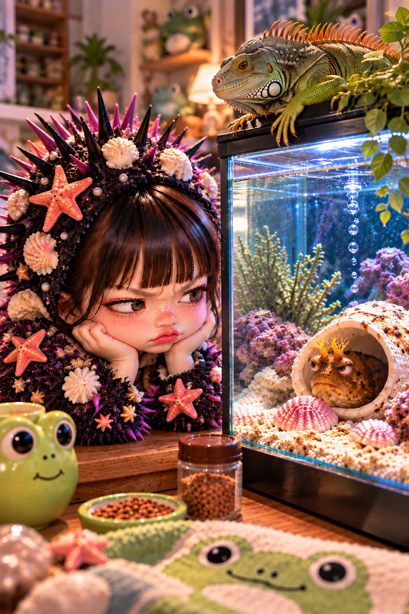 moon81bow723's tweet photo. 🐟 ロアの新しい家族。
ロア「ちょっと、何その目つき💢」
🐟「……お前こそ。」
飼い主に似るって本当だった。🤣
今日も水槽越しにメンチの切り合い。
#LOA #コケギンポ #新しい家族 #AIart #AnimeRealism #3Dart
#ロアの日常 https://t.co/dSNplNzxda