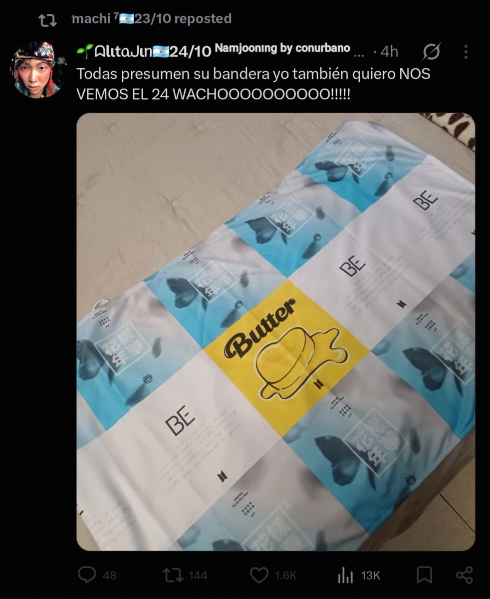 minnsugdae's tweet photo. iba a decir Q PEDAZO DE GENIA q armo la bandera Argentina con los album de bts pero me tiene bloqueada JAJDJAJSJAJS https://t.co/E6WjlVAFwO