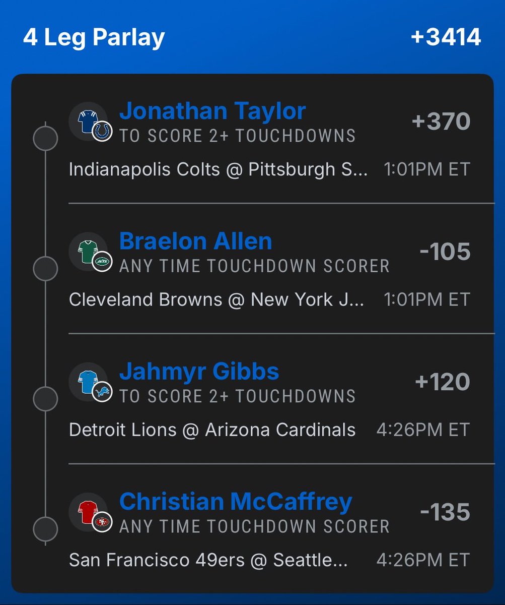 Topheadhunter12's tweet photo. 4 Td Scorers 2 Of Them To Get 2 💰💰💰meet me at the bank! 🏦🏧🏧
 @Playbook #NFL #Sportsbetting
Don’t Miss The Next Play! https://t.co/BeDh65Vmyp
