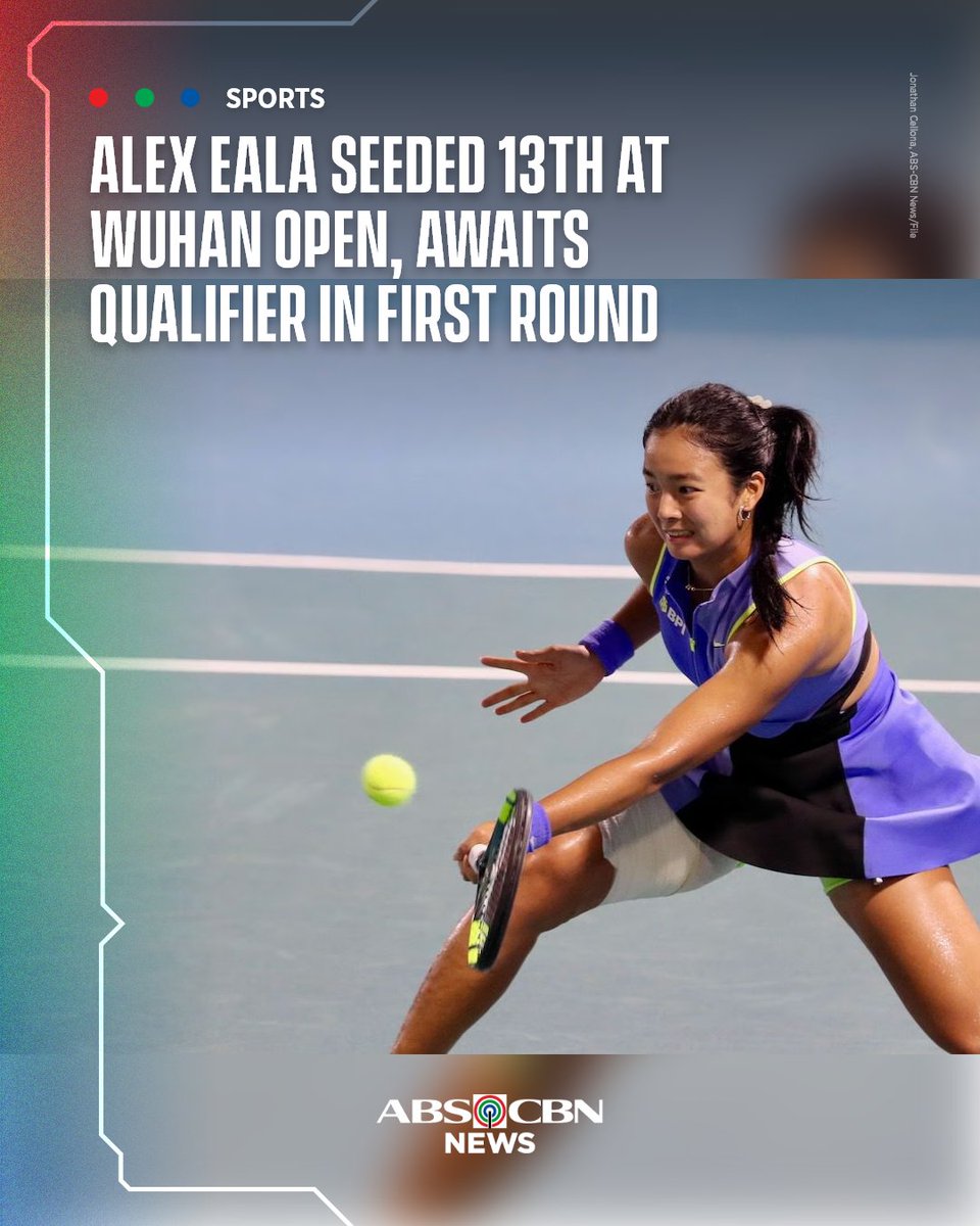 ABSCBNNews's tweet photo. World No. 18 Alex Eala is seeded 13th at the Wuhan Open, a WTA 1000 event in China running from October 12 to 18.

Read: https://t.co/UXaGt9aHpA https://t.co/OJ8Mvzlw2y
