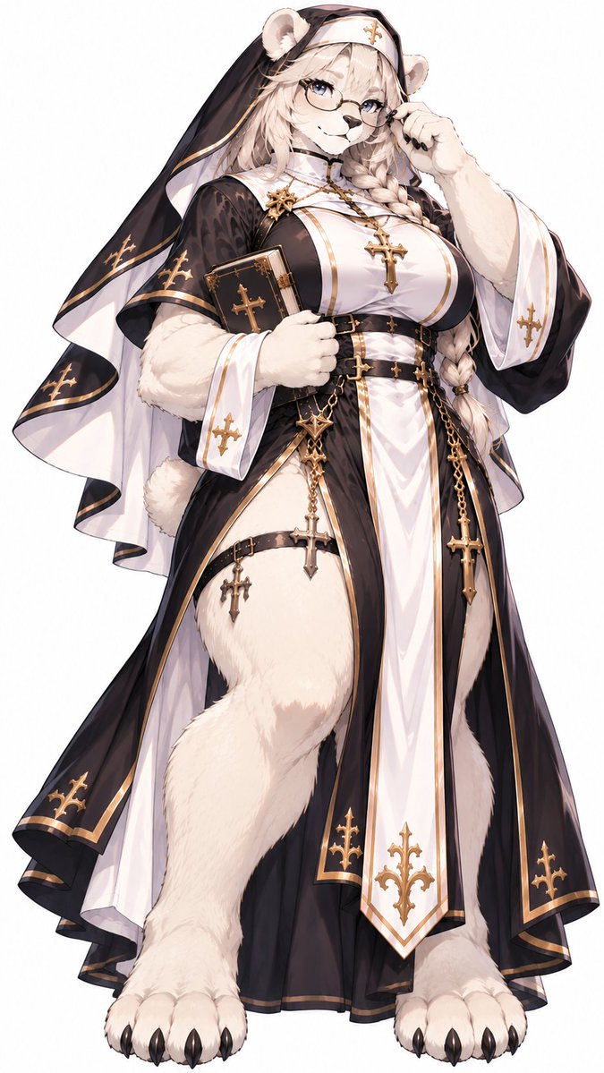 BushituAnkoku's tweet photo. 獣シスターたち✝️🦁🐯🐰🐻‍❄️✝️
シスター好きなんだよね～🥰
#Furry #Kemono https://t.co/H6nuX2JWOi