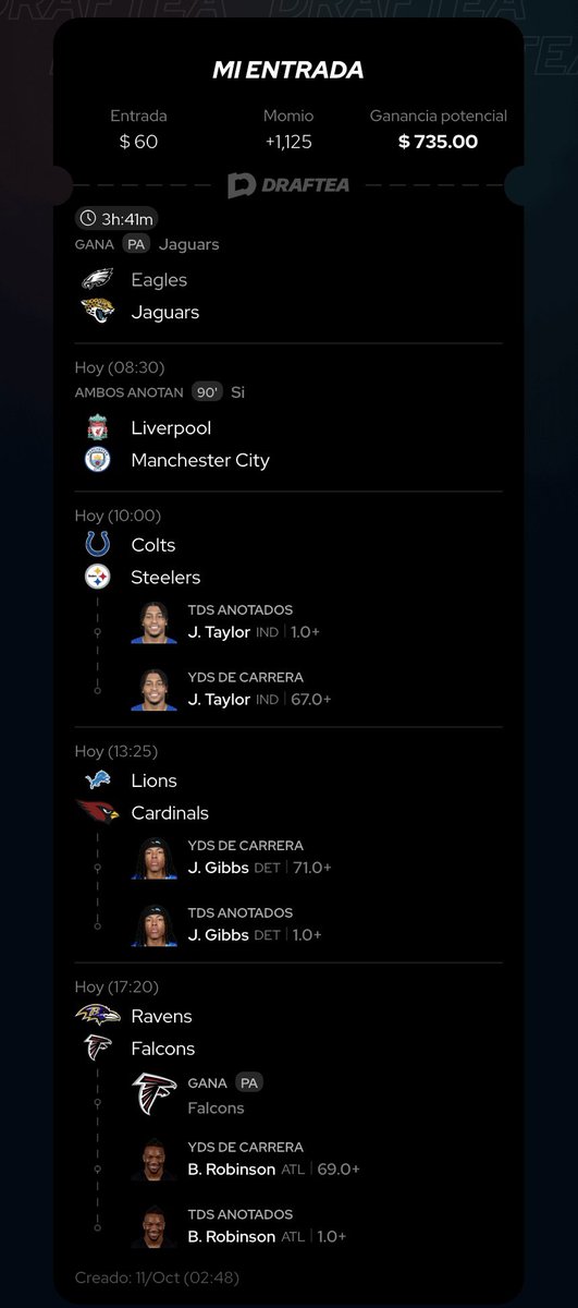 ElCazaPicks_'s tweet photo. 🚨💸 ¿TIENES $160MXN PARA JUGAR ESTE DOMINGO? 💸🚨

Ya te dejé 4 PARLAYS listos para hoy 😈🔥
 🏈 NFL ⚽ Fútbol 🚀 Boosters 💰 Momios buenos

$160 repartidos en 4 parlays 🍀
📲 Ahí están las jugadas.

¿CUÁNTOS COBRAMOS HOY? 👀💵

#Draftea #NFL #Apuestas #Parlay https://t.co/pV2Xo95Qm5